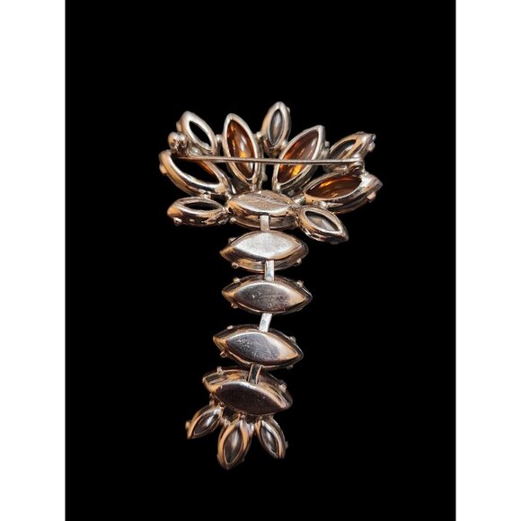 Vintage Unique Dangling Mirrored Brooch (A4480) - Picture 4 of 4